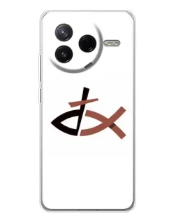 Чехол для Xiaomi Redmi K80 Ultra с картинкой «Рыба и крест»