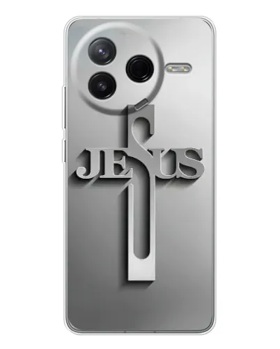 Чохол для Xiaomi Redmi K80 Ultra з картинкою «Металевий хрест Jesus» Чохол для Xiaomi Redmi K80 Ultra з картинкою «Металевий хрест Jesus»