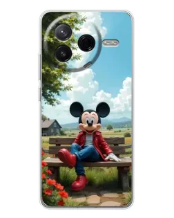 Чехол для Xiaomi Redmi K80 Ultra с картинкой «Микки на скамейке»