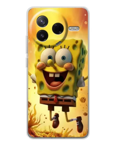 Чехол для Xiaomi Redmi K80 Ultra с картинкой «Губка Боб прыгает» Чехол для Xiaomi Redmi K80 Ultra с картинкой «Губка Боб прыгает»