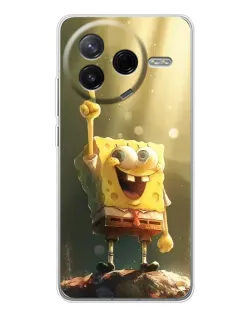 Чехол для Xiaomi Redmi K80 Ultra с картинкой «Сияющий Спанч Боб»