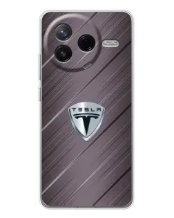 Чехол для Xiaomi Redmi K80 Ultra с картинкой «Металлическая текстура Tesla»