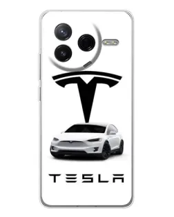 Чехол для Xiaomi Redmi K80 Ultra с картинкой «Tesla White Style»