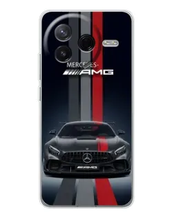 Чехол для Xiaomi Redmi K80 Ultra с картинкой «Mercedes — белый карбон»