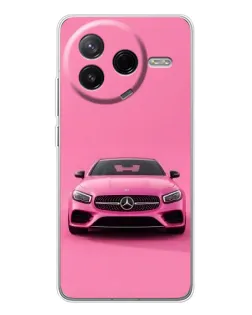 Чехол для Xiaomi Redmi K80 Ultra с картинкой «Розовый Mercedes AMG»
