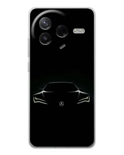 Чехол для Xiaomi Redmi K80 Ultra с картинкой «Mercedes — силуэт авто» Чехол для Xiaomi Redmi K80 Ultra с картинкой «Mercedes — силуэт авто»