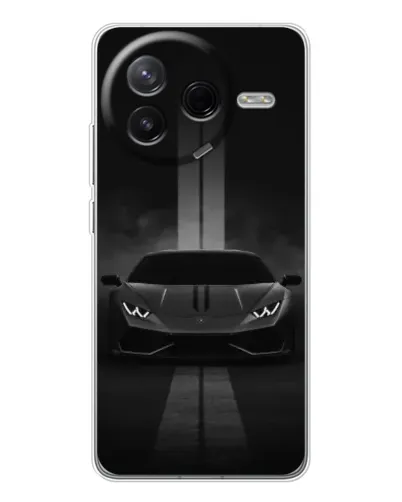 Чехол для Xiaomi Redmi K80 Ultra с картинкой «Lamborghini симметрия дорог»