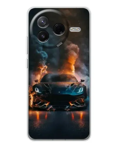 Чехол для Xiaomi Redmi K80 Ultra с картинкой «Lamborghini дымная эстетика»
