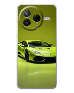 Чехол для Xiaomi Redmi K80 Ultra с картинкой «Салатовый Lamborghini Huracan»