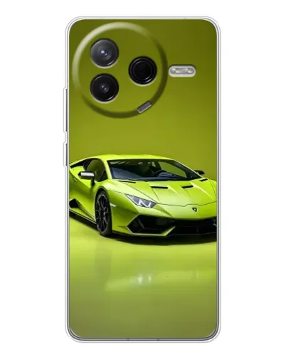 Чехол для Xiaomi Redmi K80 Ultra с картинкой «Салатовый Lamborghini Huracan»