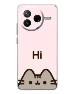 Чехол для Xiaomi Redmi K80 Ultra с картинкой «Пушин говорит Hi»
