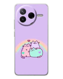 Чехол для Xiaomi Redmi K80 Ultra с картинкой «Радужные Пушины»