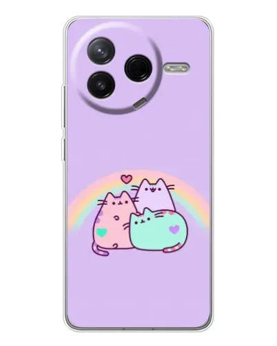 Чехол для Xiaomi Redmi K80 Ultra с картинкой «Радужные Пушины» Чехол для Xiaomi Redmi K80 Ultra с картинкой «Радужные Пушины»
