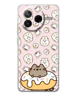 Чехол для Xiaomi Redmi K80 Ultra с картинкой «Пушин на пончике»
