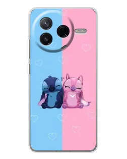 Чехол для Xiaomi Redmi K80 Ultra с картинкой «Stitch и Angel Love»