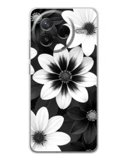 Чехол для Xiaomi Redmi K80 Ultra с картинкой «Монохромные астры» Чехол для Xiaomi Redmi K80 Ultra с картинкой «Монохромные астры»
