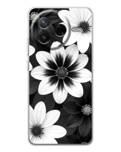 Чехол для Xiaomi Redmi K80 Ultra с картинкой «Монохромные астры» Чехол для Xiaomi Redmi K80 Ultra с картинкой «Монохромные астры»