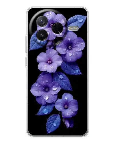 Чехол для Xiaomi Redmi K80 Ultra с картинкой «Фиолетовые цветы с росою» Чехол для Xiaomi Redmi K80 Ultra с картинкой «Фиолетовые цветы с росою»