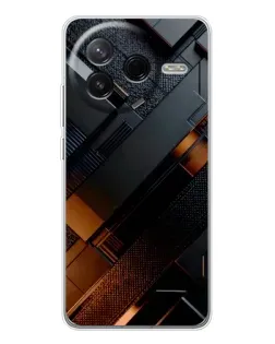 Чехол для Xiaomi Redmi K80 Ultra с картинкой «Черные геометрические блоки»