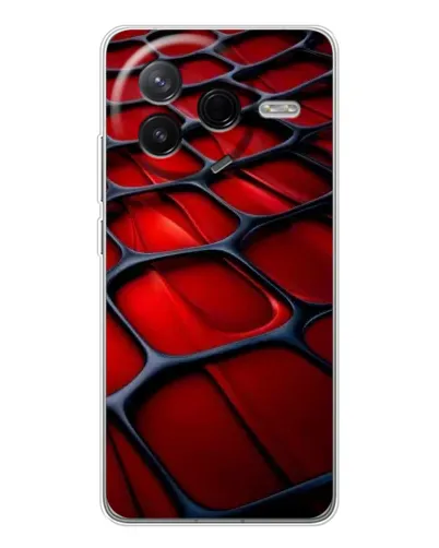 Чехол для Xiaomi Redmi K80 Ultra с картинкой «Красная глянцевая сетка» Чехол для Xiaomi Redmi K80 Ultra с картинкой «Красная глянцевая сетка»