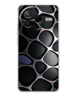 Чехол для Xiaomi Redmi K80 Ultra с картинкой «Объемная темная решетка»