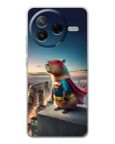 Чехол для Xiaomi Redmi K80 Ultra с картинкой «Капи-мен супергерой» Чехол для Xiaomi Redmi K80 Ultra с картинкой «Капи-мен супергерой»