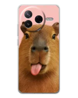Чехол для Xiaomi Redmi K80 Ultra с картинкой «Капибара с языком» Чехол для Xiaomi Redmi K80 Ultra с картинкой «Капибара с языком»