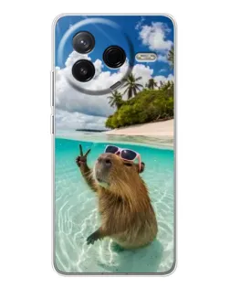 Чехол для Xiaomi Redmi K80 Ultra с картинкой «Капибара на море» Чехол для Xiaomi Redmi K80 Ultra с картинкой «Капибара на море»