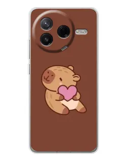 Чехол для Xiaomi Redmi K80 Ultra с картинкой «Капибара с сердцем» Чехол для Xiaomi Redmi K80 Ultra с картинкой «Капибара с сердцем»