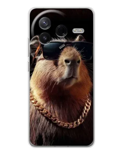 Чехол для Xiaomi Redmi K80 Ultra с картинкой «Капибара золотая цепь» Чехол для Xiaomi Redmi K80 Ultra с картинкой «Капибара золотая цепь»