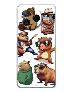 Чехол для Xiaomi Redmi K80 Ultra с картинкой «Крутые капибары музыканты» Чехол для Xiaomi Redmi K80 Ultra с картинкой «Крутые капибары музыканты»