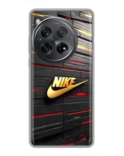 Чехол для Xiaomi Redmi K80 с картинкой «Золотой Nike на металле»