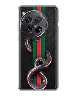 Чехол для Xiaomi Redmi K80 с картинкой «Gucci — змея на полосе»