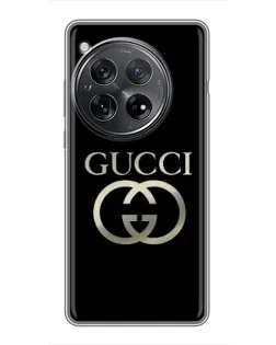 Чехол для Xiaomi Redmi K80 с картинкой «Gucci — золото на черном»