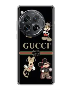 Чехол для Xiaomi Redmi K80 с картинкой «Gucci — герои Disney и монограмма»