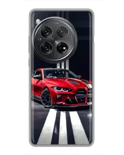Чехол для Xiaomi Redmi K80 с картинкой «Красная BMW на дороге»