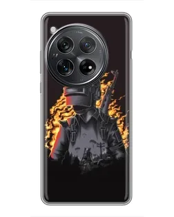 Чехол для Xiaomi Redmi K80 с картинкой «PUBG — огненный силуэт»