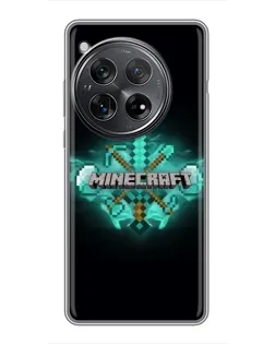 Чехол для Xiaomi Redmi K80 с картинкой «Minecraft Diamond лого»