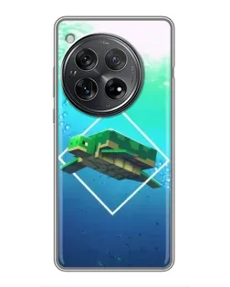Чехол для Xiaomi Redmi K80 с картинкой «Черепаха Minecraft»