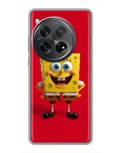Чехол для Xiaomi Redmi K80 с картинкой «Спанч Боб на красном»