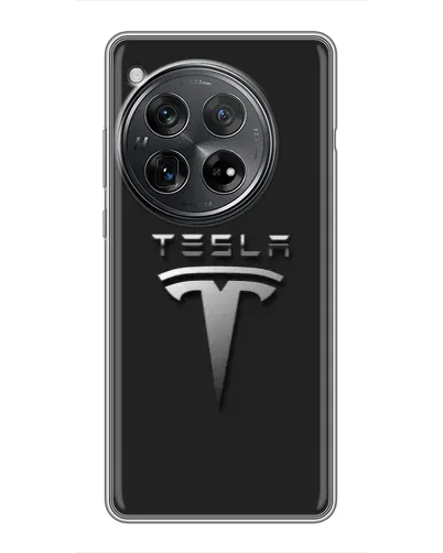Чехол для Xiaomi Redmi K80 с картинкой «Стальной логотип Tesla»