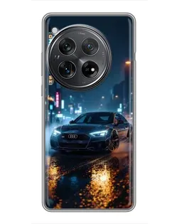 Чехол для Xiaomi Redmi K80 с картинкой «Ночной город и Audi»
