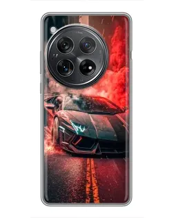 Чехол для Xiaomi Redmi K80 с картинкой «Lamborghini красный дым»