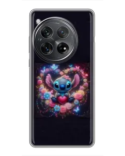 Чехол для Xiaomi Redmi K80 с картинкой «Stitch в цветах»