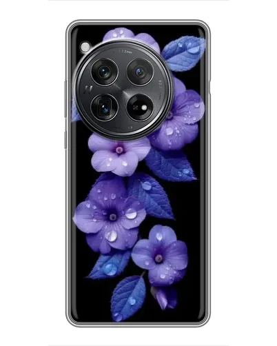 Чехол для Xiaomi Redmi K80 с картинкой «Фиолетовые цветы с росою»