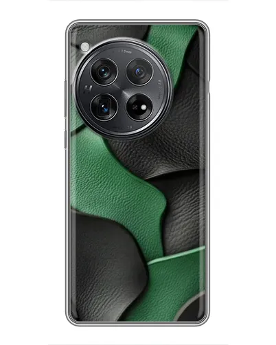 Чехол для Xiaomi Redmi K80 с картинкой «Зеленые кожаные волны»