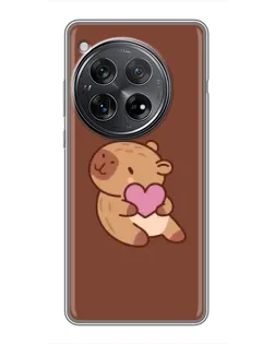 Чохол для Xiaomi Redmi K80 з картинкою «Капібара з серцем»