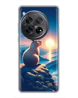 Чохол для Xiaomi Redmi K80 з картинкою «Захід сонця з капібарою»