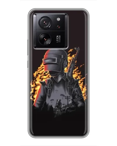Чехол для Xiaomi Redmi K90 с картинкой «PUBG — огненный силуэт»