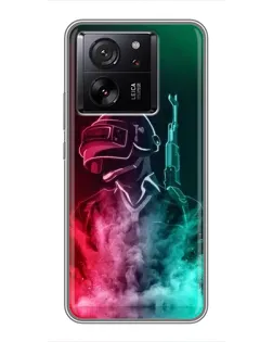 Чехол для Xiaomi Redmi K90 с картинкой «PUBG — огненный воин»